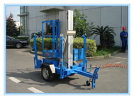Trailer Mounted Vertical Mast Lift 8 Meter 136kg Rated Load For One Person