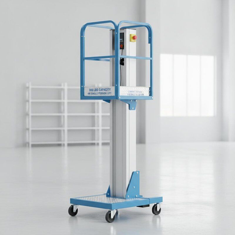 300 Lbs Capacity One Man Lift 4m Platform Height Compact Design Single Person Lift Platform for Space Utilization